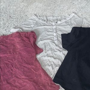 bundle of 3 shirts from target and american eagle